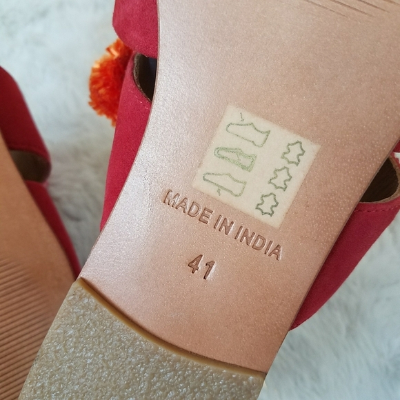 Anthropologie Pom-Strapped Slides - Picture 7 of 9